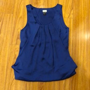 Blue Silky-Textured Blouse